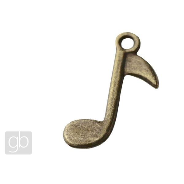 Pendant note 23 x 9 mm Old brass