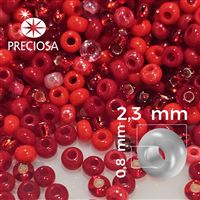 Preciosa Seed Beads MIX 10/0 2,3 mm 50 g Red PRM021