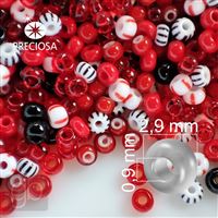 Preciosa seed beads MIX 8/0 PRM032 Red 50 g