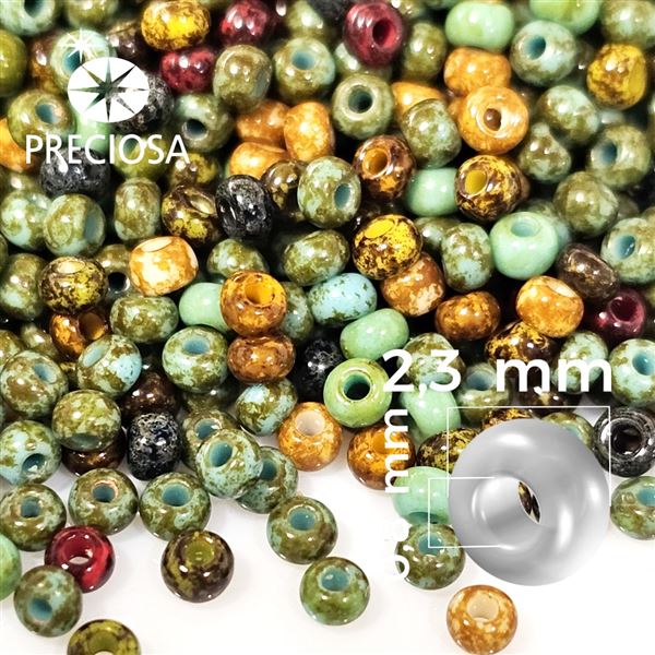 Preciosa Seed Beads MIX 10/0 2,3 mm Travertin 20 g