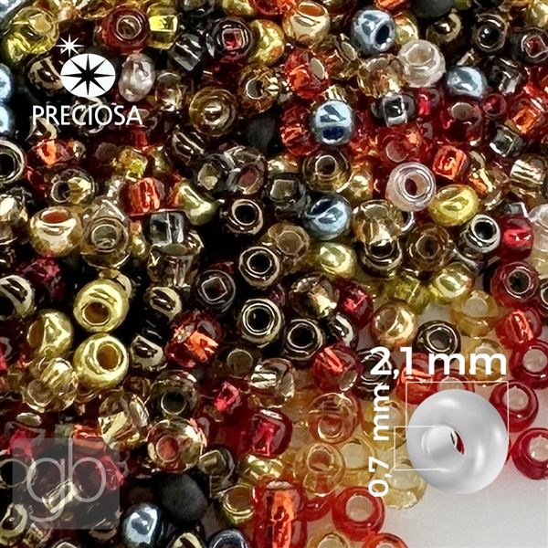 Preciosa seed beads MIX approx 3,5 x 10 mm PRM079 50 g