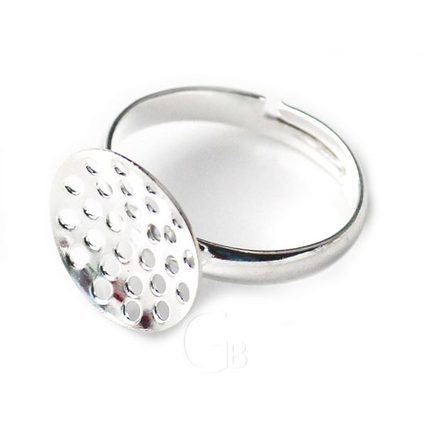 Ring bed perforated 13,5 mm Silver