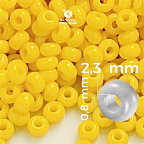 Preciosa Seed beads 10/0 2,3 mm Yellow 83130 50 g