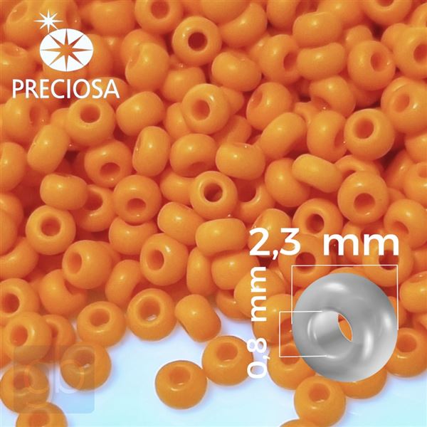 Preciosa Seed beads 10/0 2,3 mm Orange 93120 50 g