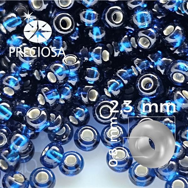 Preciosa Seed beads 10/0 2,3 mm Blue 67200 50 g