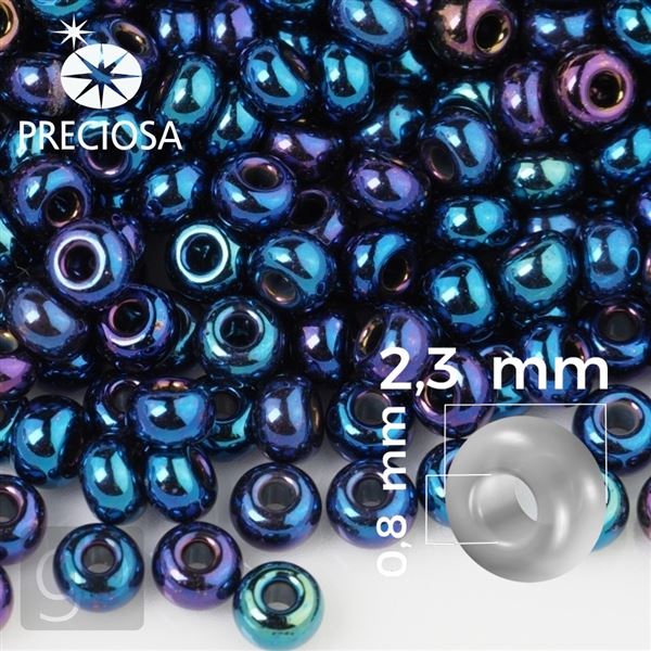 Preciosa Seed beads 10/0 2,3 mm Blue IRIS 59135 50 g