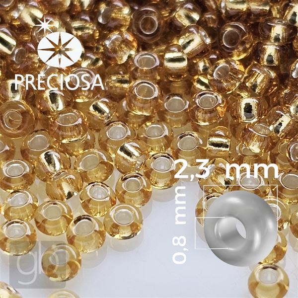 Preciosa Seed beads 10/0 2,3 mm Yellow 17050 50 g