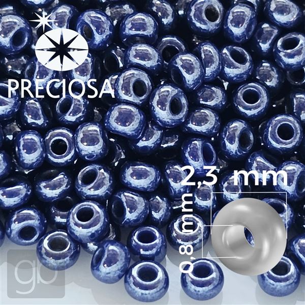 Preciosa Seed beads 10/0 2,3 mm Blue 33061 50 g