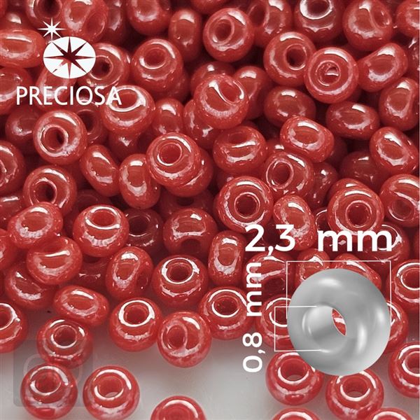 Preciosa Seed beads 10/0 2,3 mm Red 98170 50 g