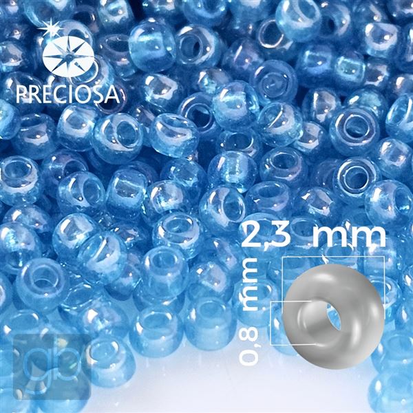 Preciosa Seed beads 10/0 2,3 mm Blue 61030 50 g