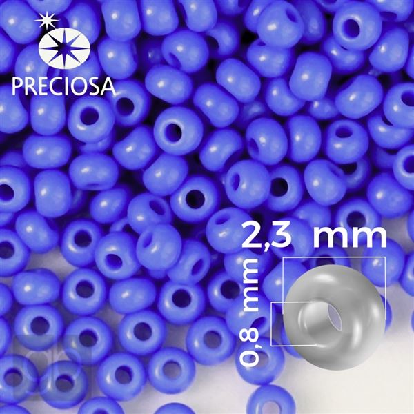 Preciosa Seed beads 10/0 2,3 mm Blue 33040 50 g