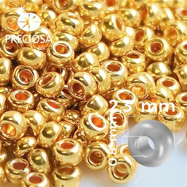 Preciosa Seed beads 10/0 2,3 mm Gold 18581 20 g