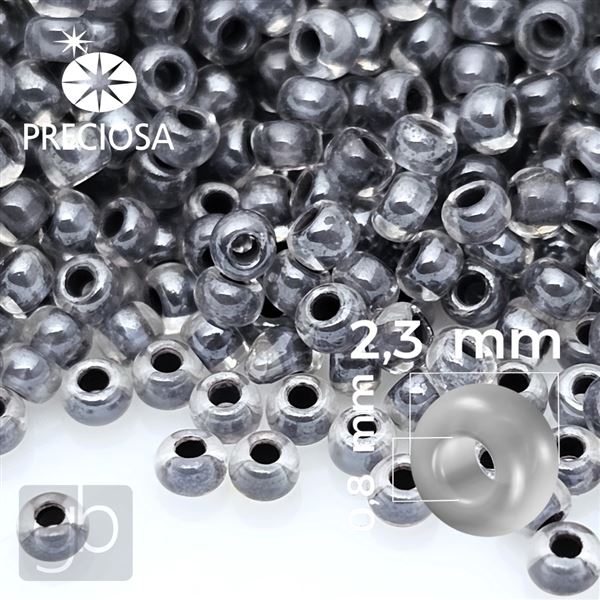 Preciosa Seed beads 10/0 2,3 mm Grey 38642 20 g