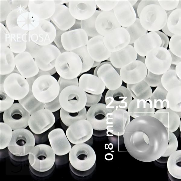 Preciosa Seed beads 10/0 2,3 mm Clear MATT 00050 20 g