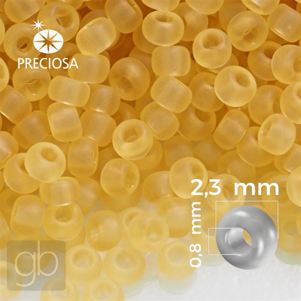 Preciosa Seed beads 10/0 2,3 mm Yellow MATT 10020 50 g