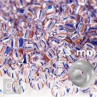 Preciosa STRIPED Seed Beads 10/0 2,3 mm Red Blue 00931 20 g