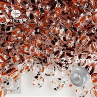 Preciosa STRIPED Seed Beads 10/0 2,3 mm Red Black Clear 00980 20 g