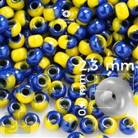 Preciosa HARLEQUIN 10/0 2,3 mm Blue Yellow 83730 20 g