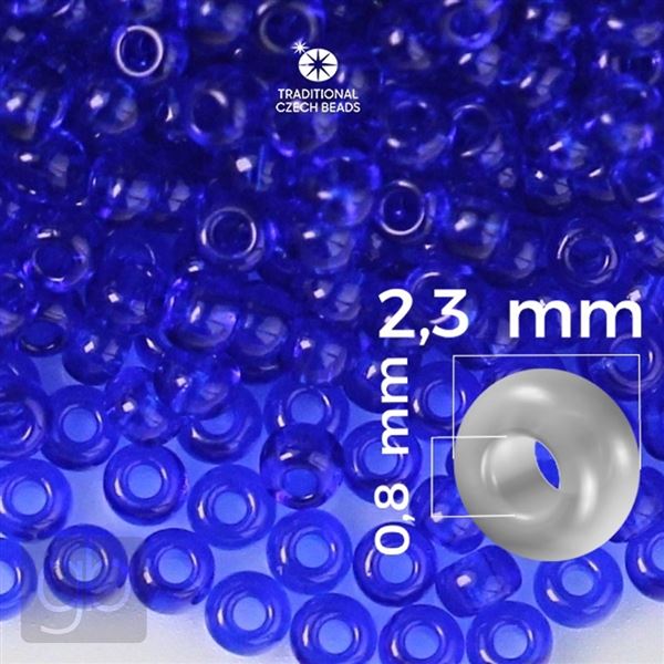 Preciosa Seed beads 10/0 2,3 mm Blue 30080 20 g