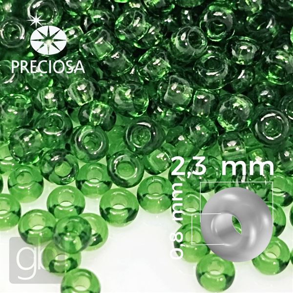 Preciosa Seed beads 10/0 2,3 mm Green 50120 20 g