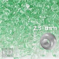 Preciosa STRIPED Seed Beads 10/0 2,3 mm Green Clear 00851 20 g