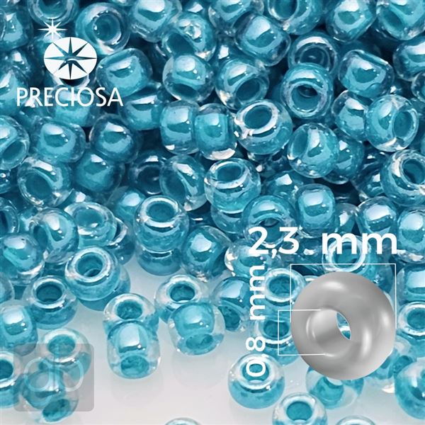 Preciosa Seed beads 10/0 2,3 mm Turquoise 39020B 20 g