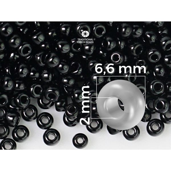 Preciosa Seed beads 1/0 6,6 mm Black (23980) 20 g