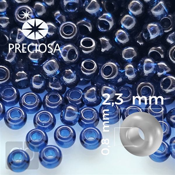 Preciosa Seed beads 10/0 2,3 mm Blue 30110 50 g