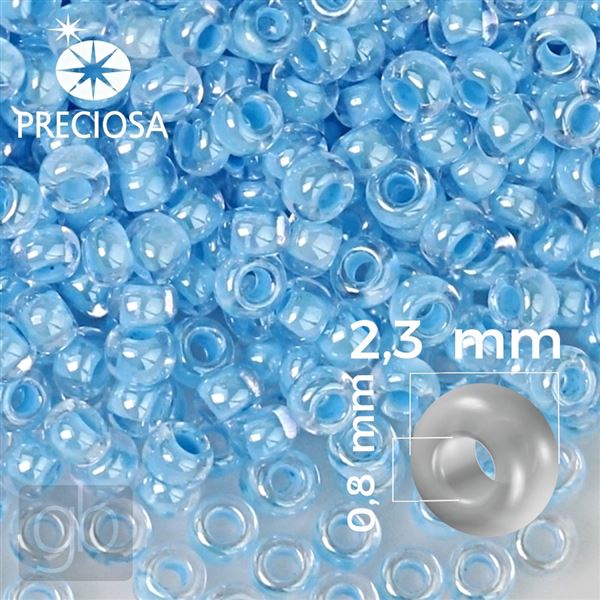 Preciosa Seed beads 10/0 2,3 mm Blue 38632 50 g