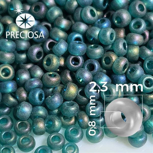 Preciosa Seed beads 10/0 2,3 mm Green 34962B 20 g