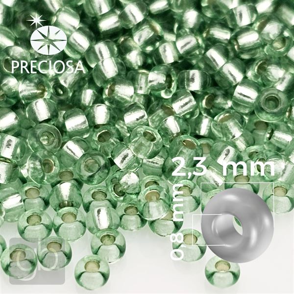 Preciosa Seed beads 10/0 2,3 mm Green 57100 20 g