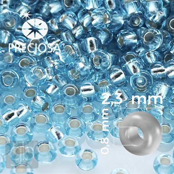 Preciosa Seed beads 10/0 2,3 mm Blue 67000 50 g