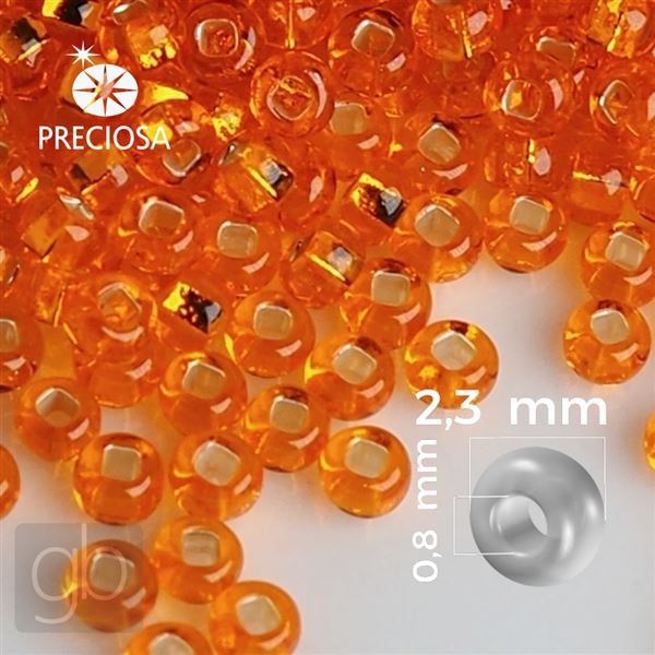 Preciosa Seed beads 10/0 2,3 mm Orange 85066 20 g