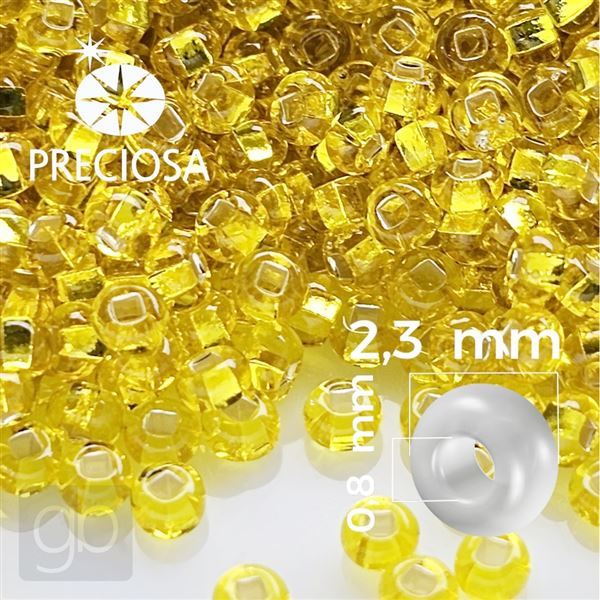 Preciosa Seed beads 10/0 2,3 mm Yellow 87010 50 g