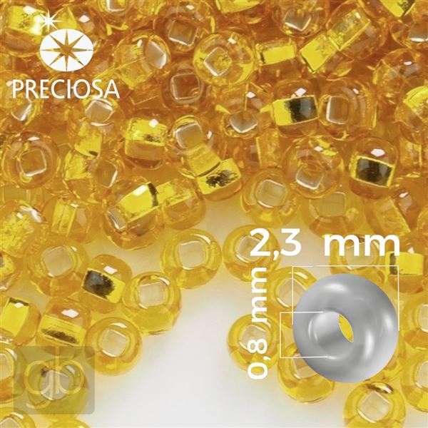 Preciosa Seed beads 10/0 2,3 mm Yellow 87060 20 g