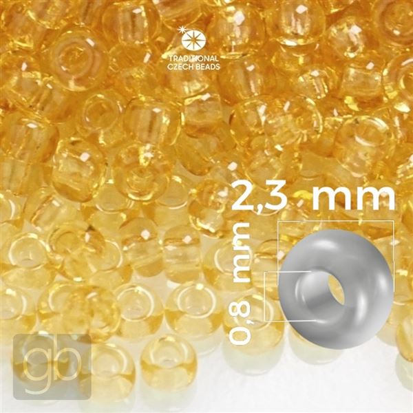 Preciosa Seed beads 10/0 2,3 mm Yellow 10020 20 g