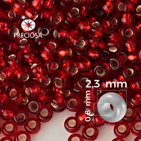 Preciosa Seed beads 10/0 2,3 mm Red 97090 50 g