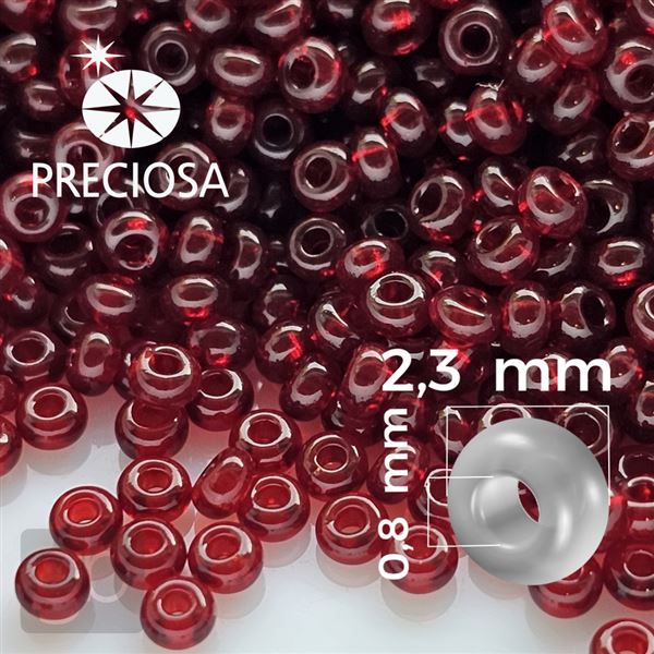 Preciosa Seed beads 10/0 2,3 mm Red 90120 50 g