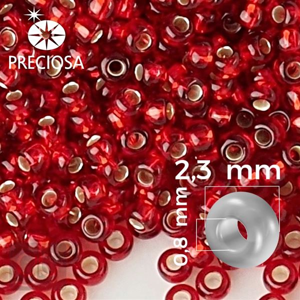 Preciosa Seed beads 10/0 2,3 mm Red 97070 50 g