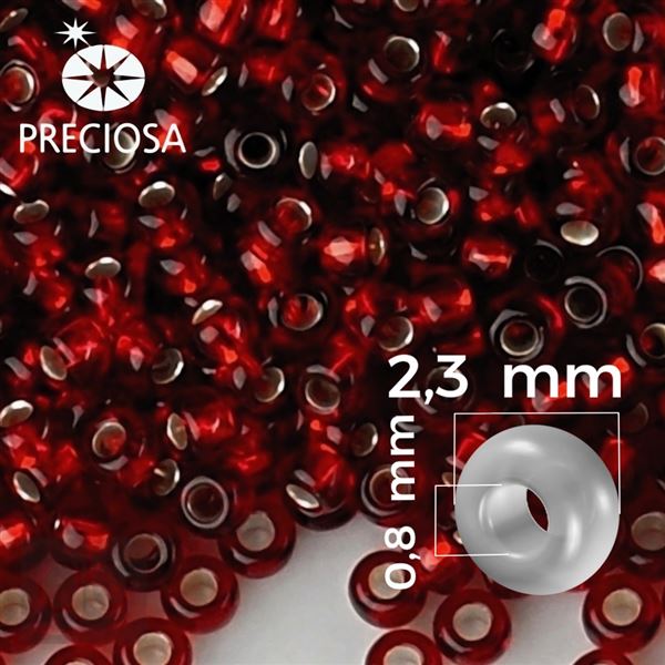 Preciosa Seed beads 10/0 2,3 mm Red 97120 50 g