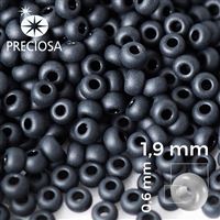 Preciosa Seed beads 11/0 2,1 mm Black MATE 23980 50 g