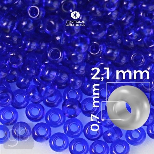 Preciosa Seed beads 11/0 2,1 mm Blue 30080 50 g