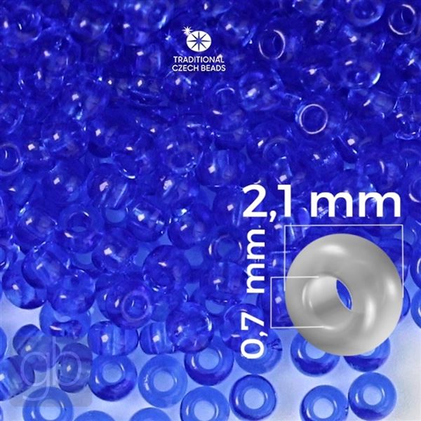 Preciosa Seed beads 11/0 2,1 mm Blue 30050 50 g