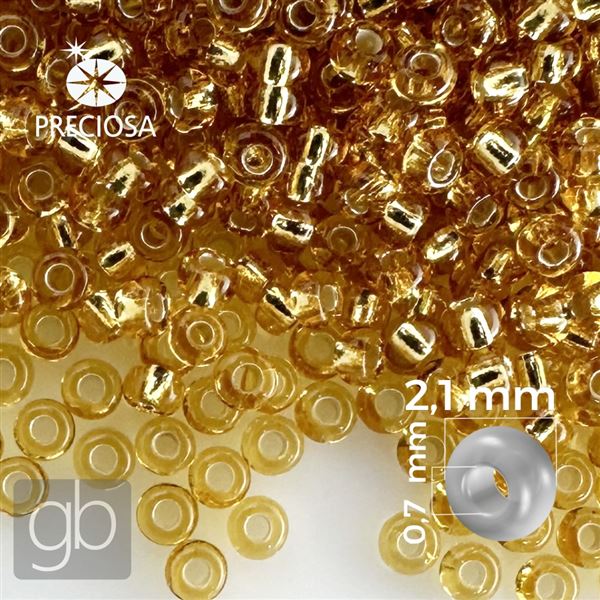 Preciosa Seed beads 11/0 2,1 mm Yellow 17070 20 g