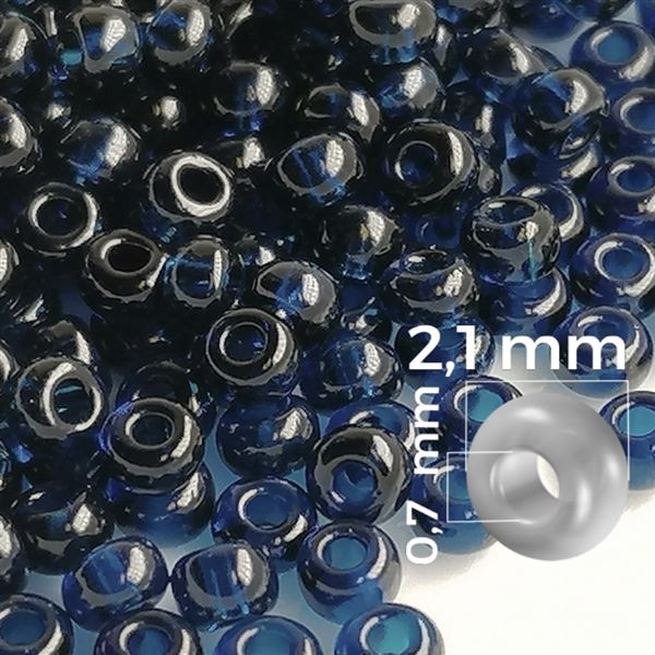 Preciosa Seed beads 11/0 2,1 mm Blue 60100 50 g