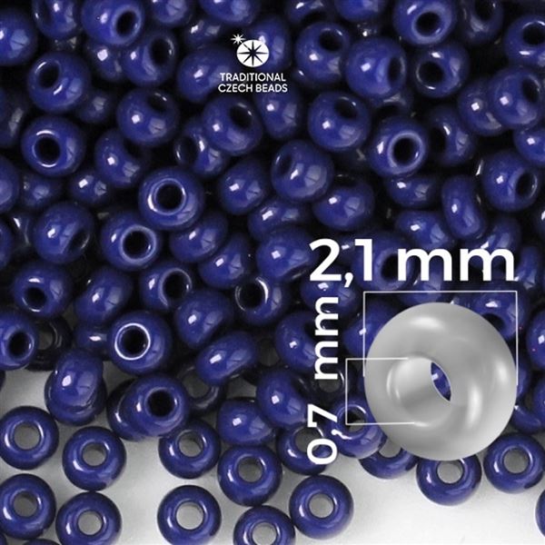 Preciosa Seed beads 11/0 2,1 mm Blue 33070 50 g