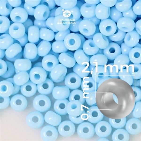 Preciosa Seed beads 11/0 2,1 mm Blue 63000 50 g