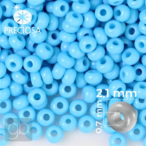 Preciosa Seed beads 11/0 2,1 mm Blue 63020 50 g