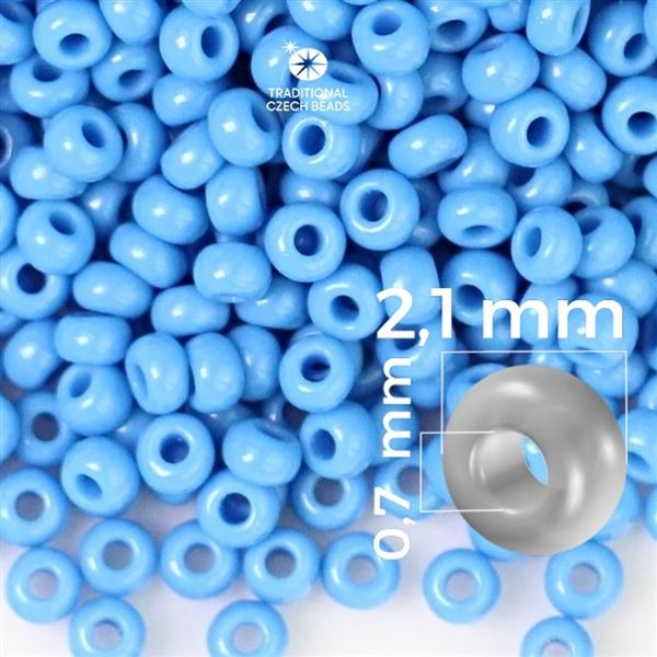 Preciosa Seed beads 11/0 2,1 mm Blue 63080 50 g