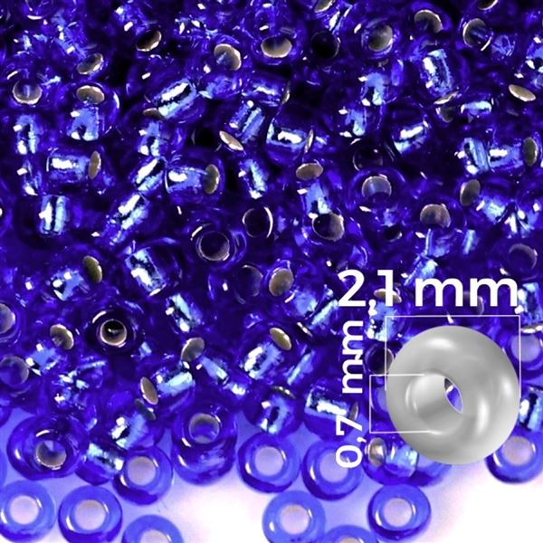 Preciosa Seed beads 11/0 2,1 mm Blue 37080 50 g